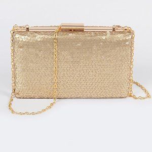 Gold Sequin Clutch